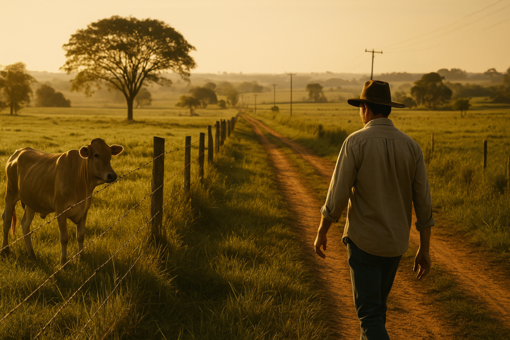 Paisagem rural brasileira com foco em operação de produção e gestão tributária